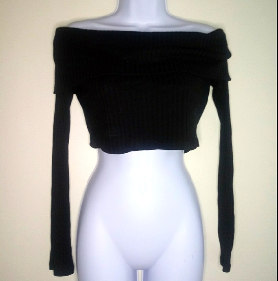 Forever 21 off the shoulder long sleeve crop top - Picture 9 of 11